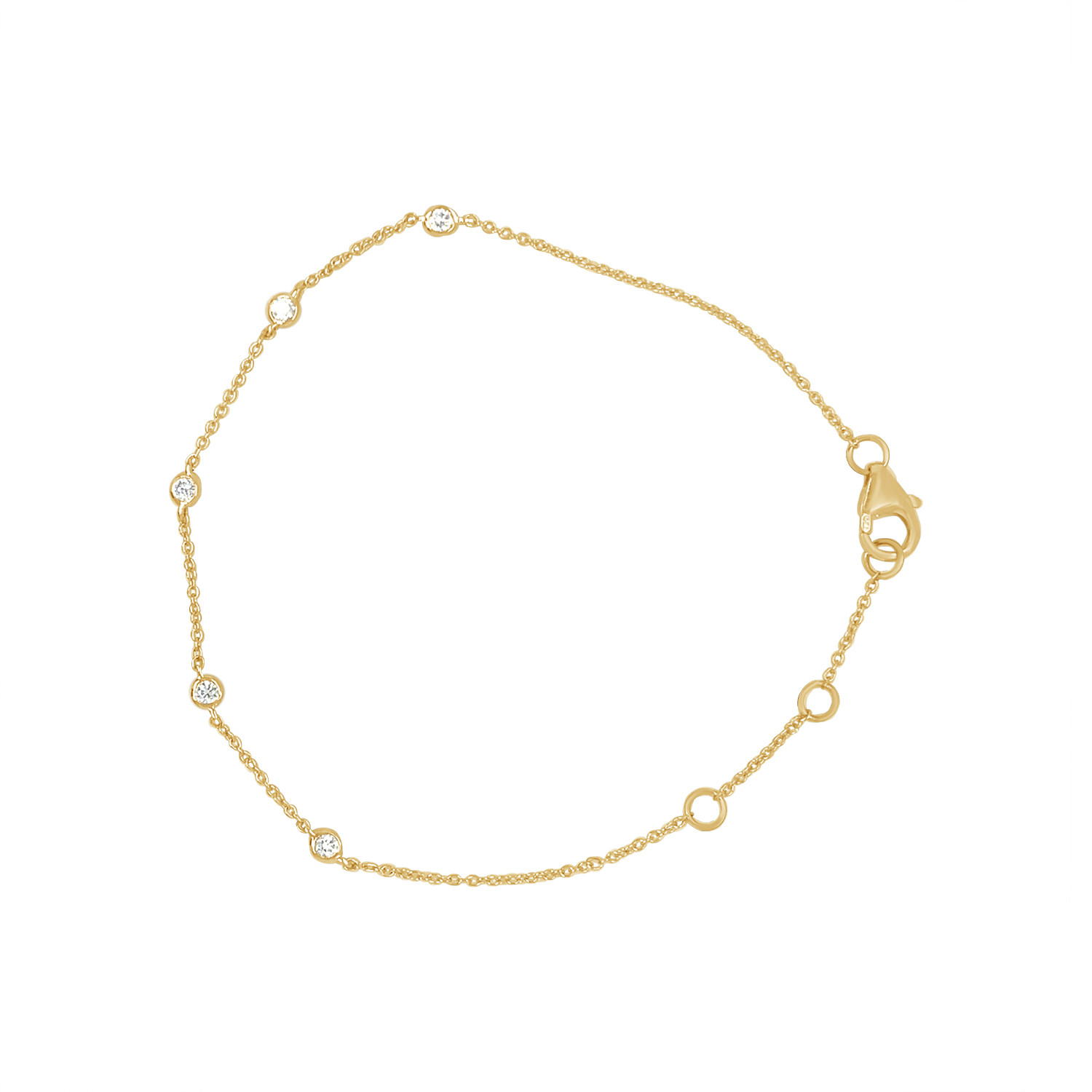 Petite Fashion Diamant Armbånd Guld Alt Guld
