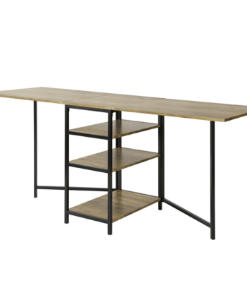 Pladsbesparende Klapbord Med Hylder B60xh77xl180cm