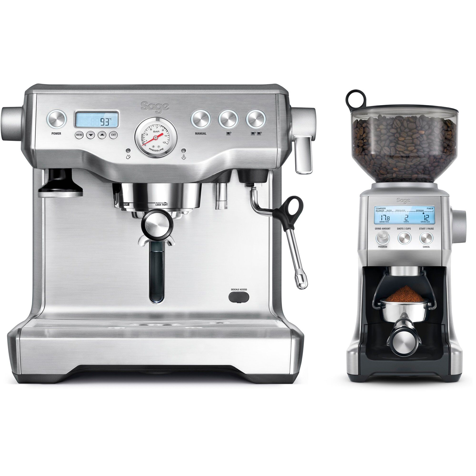 Sage The Dual Boiler Espressomaskine Smart Grinder Pro Kaffekværn