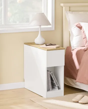 Smart Pladsbesparende Sengebord Sidebord Hvid