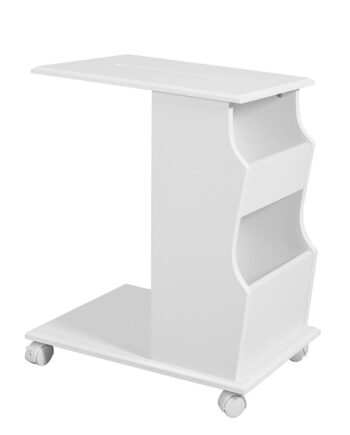 Smart Sidebord Med Hjul Ipad Holder Hvid