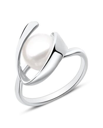 Sølv Ring Med Ferskvandsperle