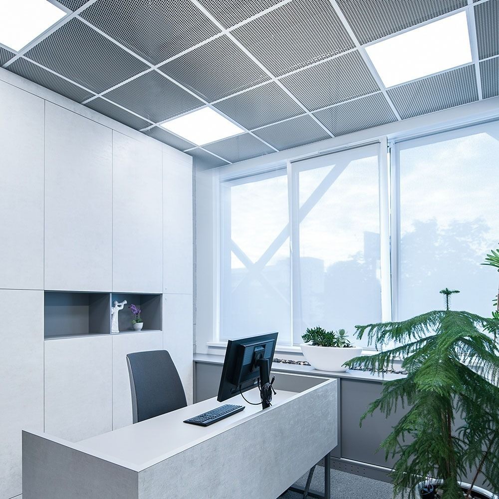 40w Smart Home Led Panel Højde:25mm 60x60 Tuya Smart Life Virker Med Google Home Alexa Smartphones Hvid Kant Dæmpbar : Via Smart Home Kulør : Cct Varm Til Kold Hvid
