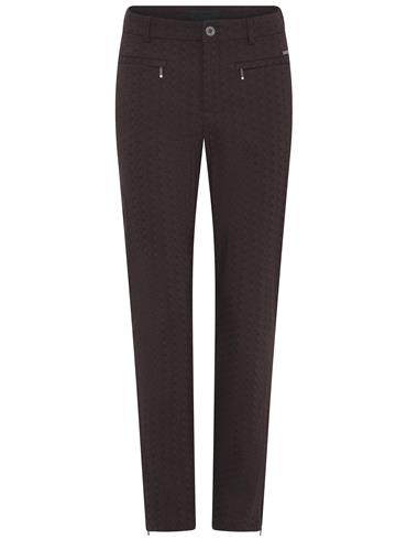 Cero Bukser Dame Brun Jacquard 5269