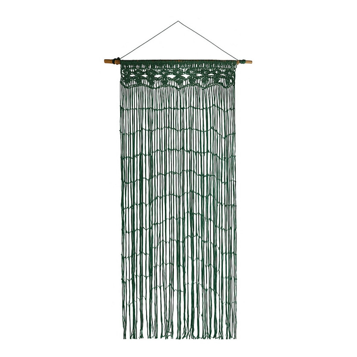 Dørforhæng Macrame Knytning 90x200cm Grøn