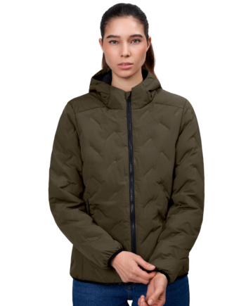 Geyser Quilted Dame Vinterjakke Oliven Melange