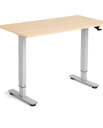 Hæve Sænkebord Flexidesk 1200x600 Ben Alugrå