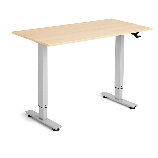 Hæve Sænkebord Flexidesk 1200x600 Ben Alugrå