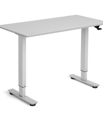 Hæve Sænkebord Flexidesk Lysgrå 1200x600 Ben Alugrå