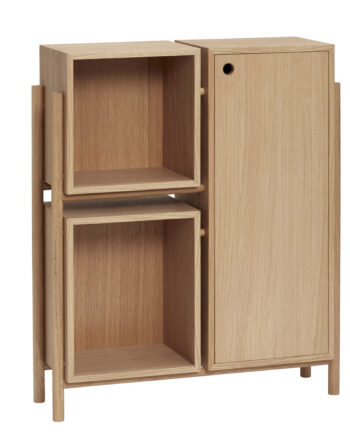 Hbsch Cube Kommode Hylde Egetræ Natur