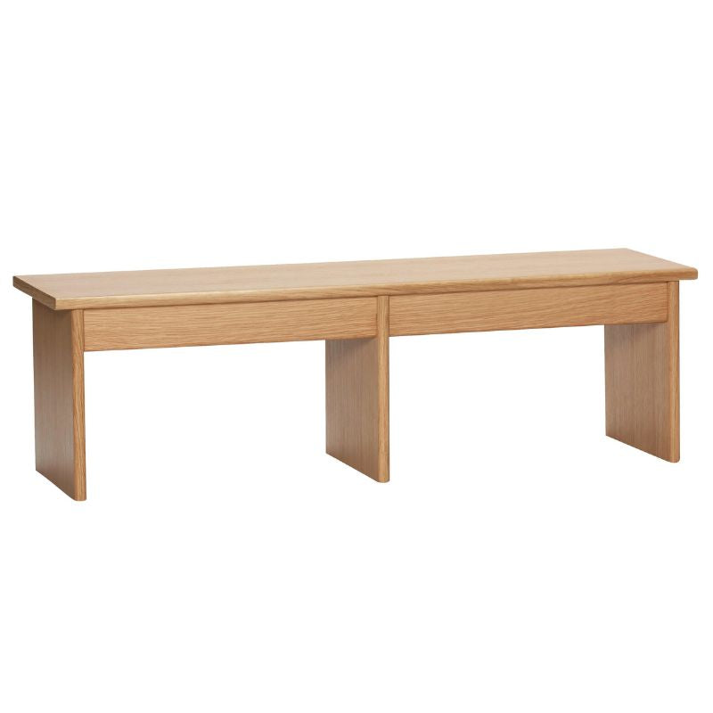 Hbsch Doppio Aflangt Sidebord Egetræ 99x30x30