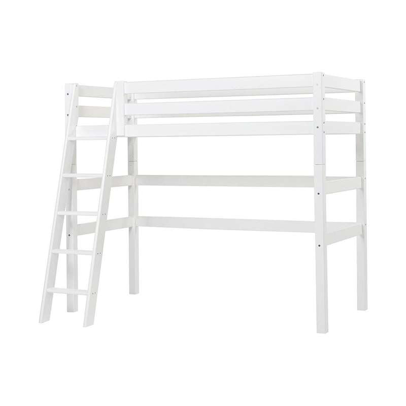 Hoppekids Eco Luxury Højseng 90x200 Skrå Stige Hvid