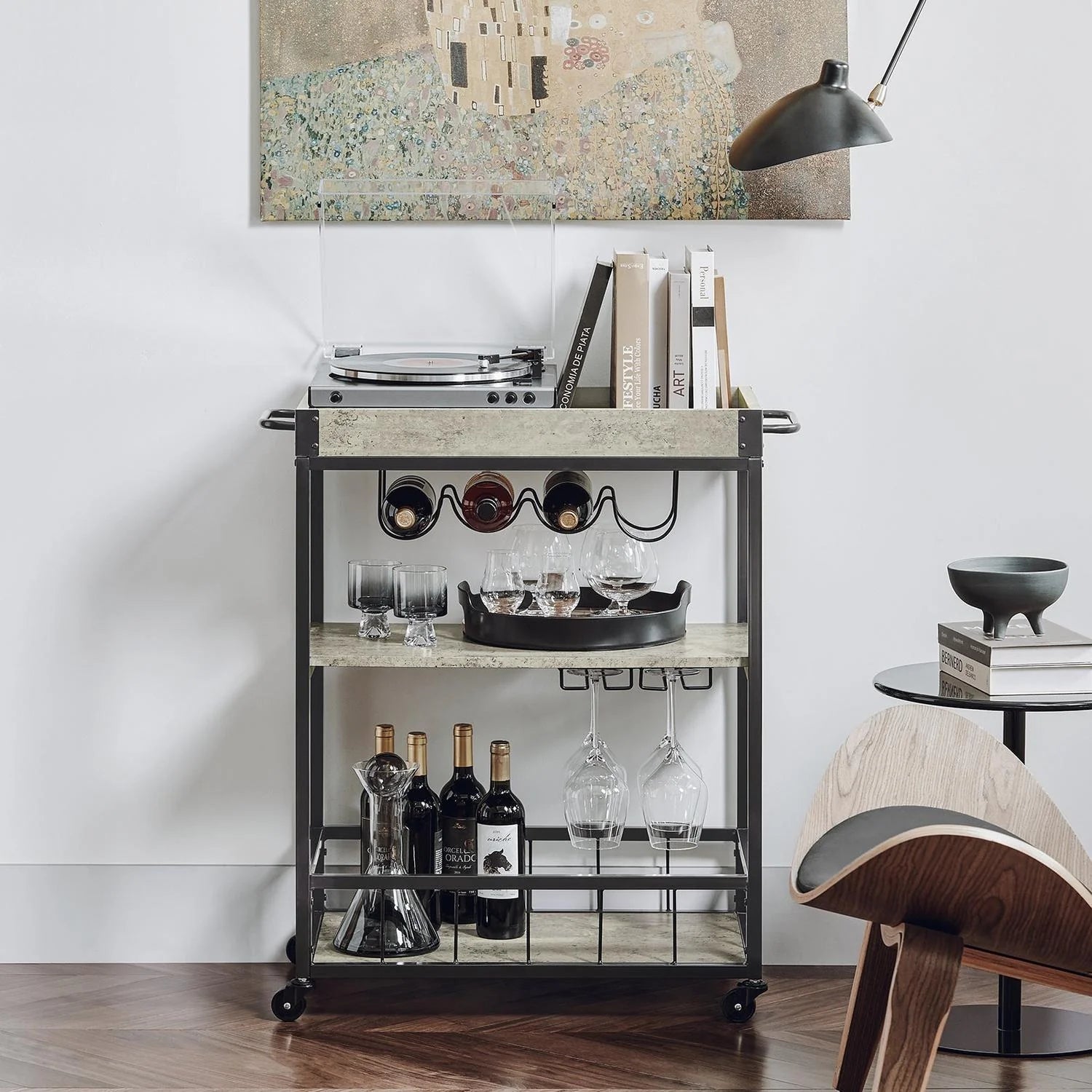 Smart Barvogn Industriel Stil Betongrå