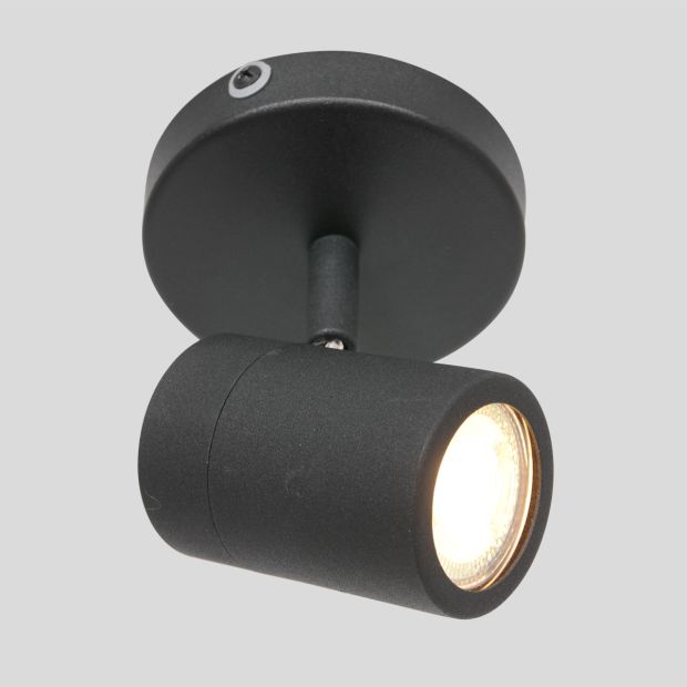 Spot Loftlampe Metal Forskellige Finish Metal Sort