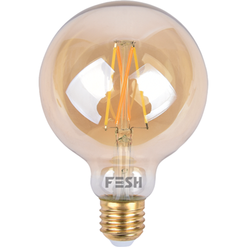 Stk Fesh Smart Home Led Globepære E27 ø125 Amber