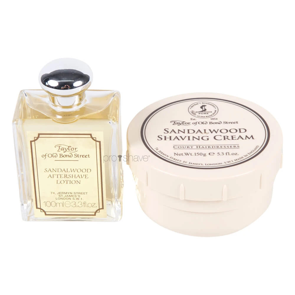 Taylor Old Bond Street Sandeltræ Sæt Barbercreme Aftershave