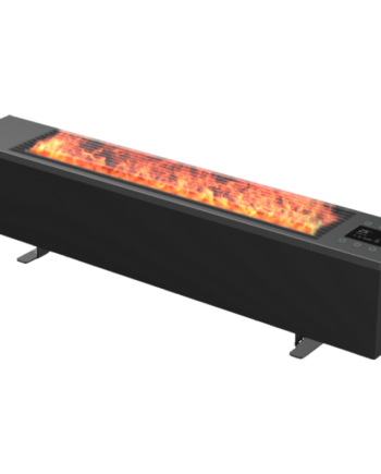 Aeno Premium Elradiator 2000w Flammeeffekt Sort