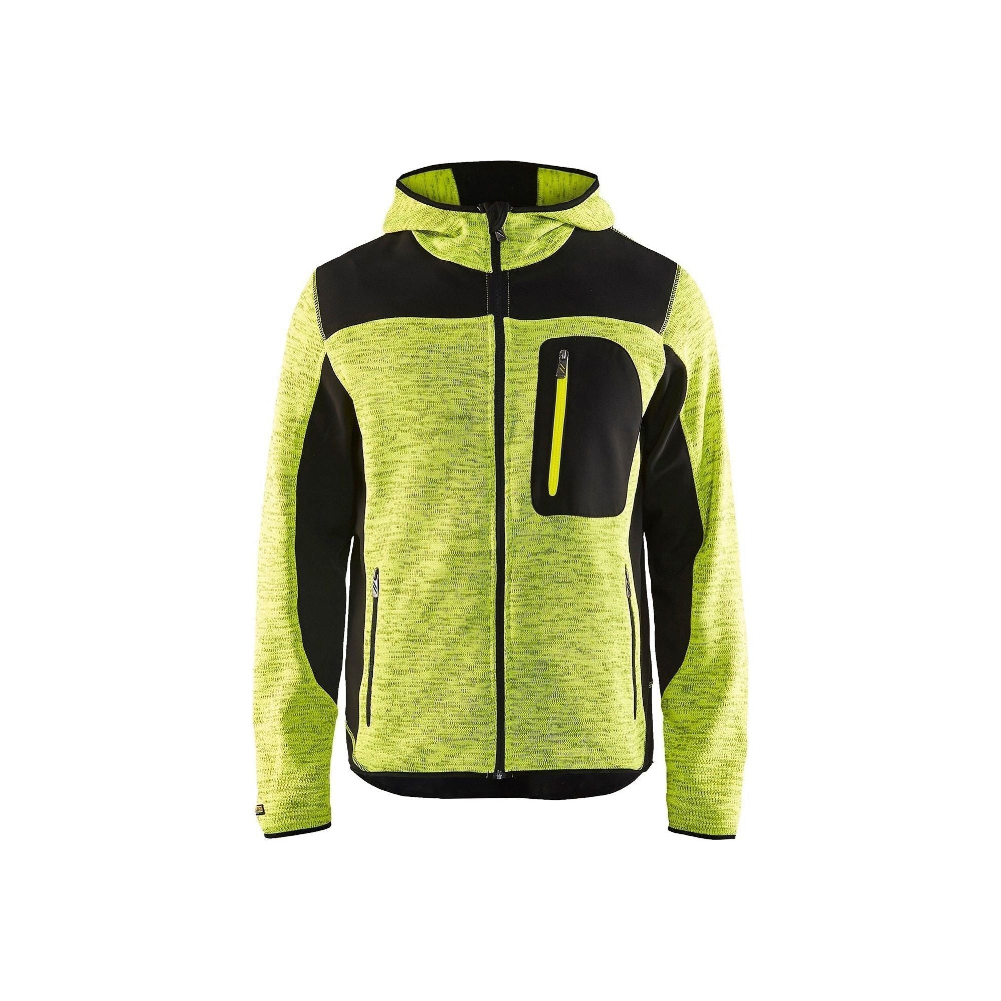 Blåklder 4930 Strikket Jakke Med Softshell Herre