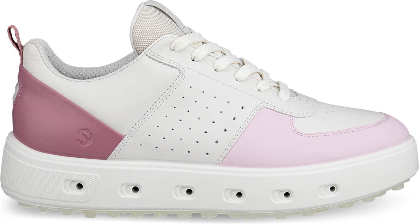 Ecco Street 720 Vandtætte Dame Golfsko Uden Spikes White Blush Blossom Rose Str Normal