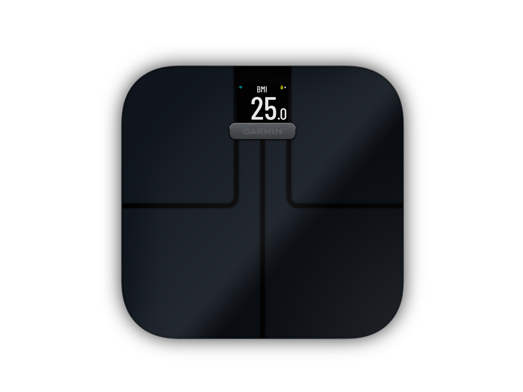 Garmin Index Smart Scale Vægt Der Måler Kropsfedt Vand Bmi Sort