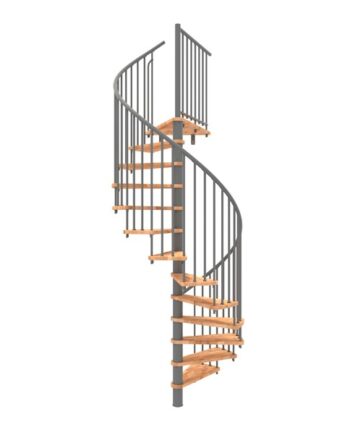 Minka Spiral Smart Spindeltrappe Gra ø120 Bøg