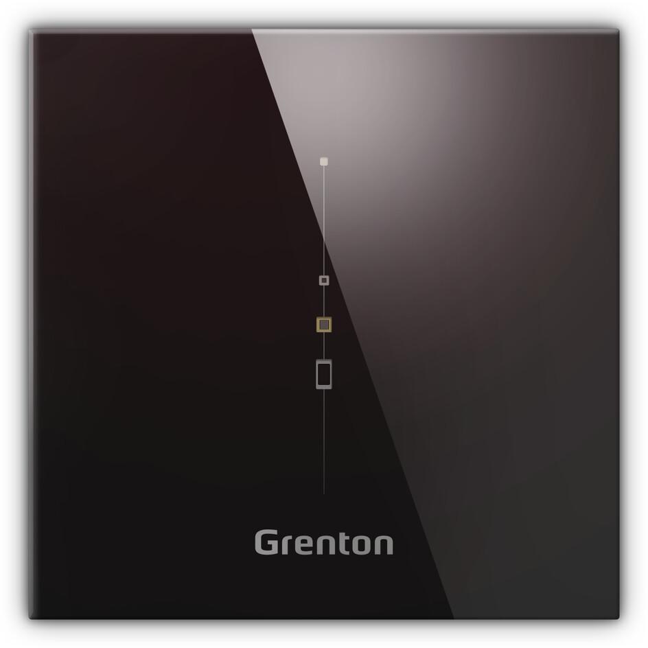 Multisensorpanel Grenton Sort Glasfront