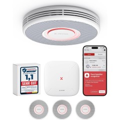 Sense Smart Wifi Røgalarm Med Stemmeudgang Pak Med Sbs50 Basestation Ampx2013 Xs0b Mr31