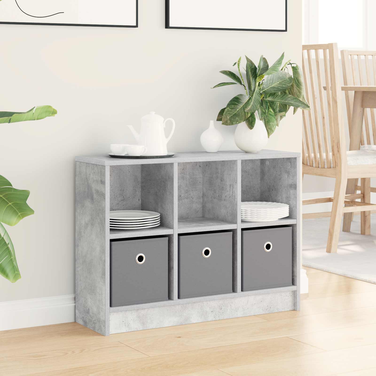 Sideboard Med Skuffe Betongrå
