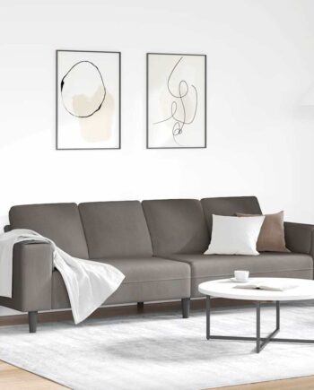 Sofa 250 Velourstof Lysegrå