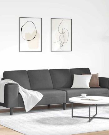 Sofa 250 Velourstof Mørkegrå