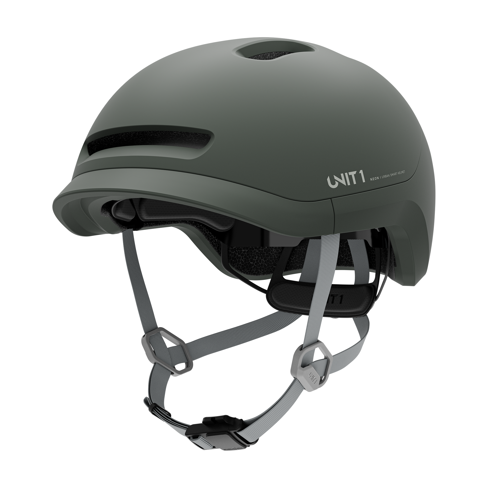 Unit1 Neon Mips Smart Helmet Pine Green